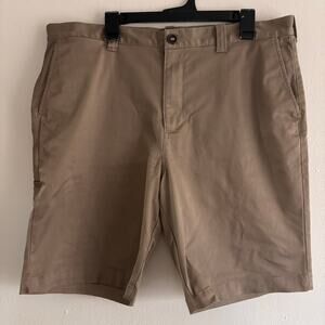 Billabong Dark Khaki Chino Shorts Men's 38 10" inseam Surf Skate Golf Casual